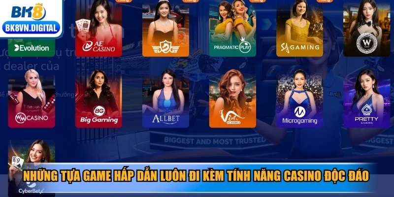 Những tựa game hấp dẫn luôn đi kèm tính năng casino độc đáo