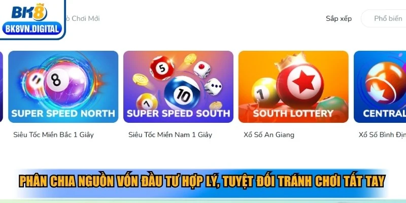 Phân chia nguồn vốn đầu tư hợp lý, tuyệt đối tránh xa lối chơi tất tay